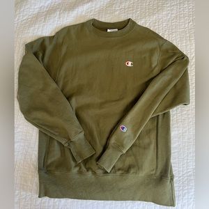 Men’s Medium Green Champion Reverse Weave Crewneck Sweatshirt